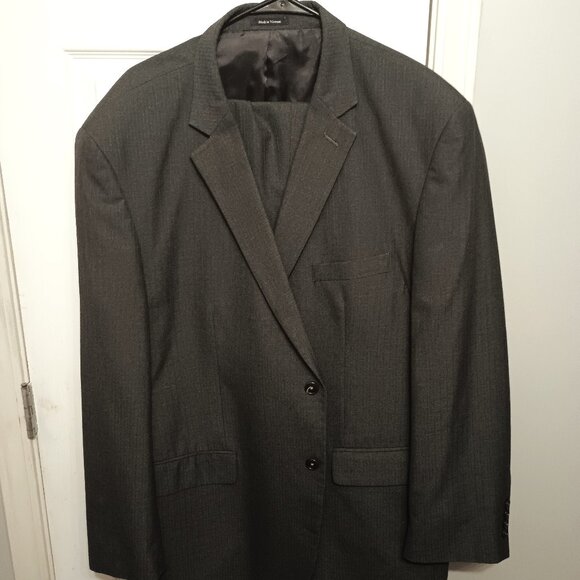 Blair Underwood Men 2 Piece Gray Pinstriped Suit - Picture 4 of 16